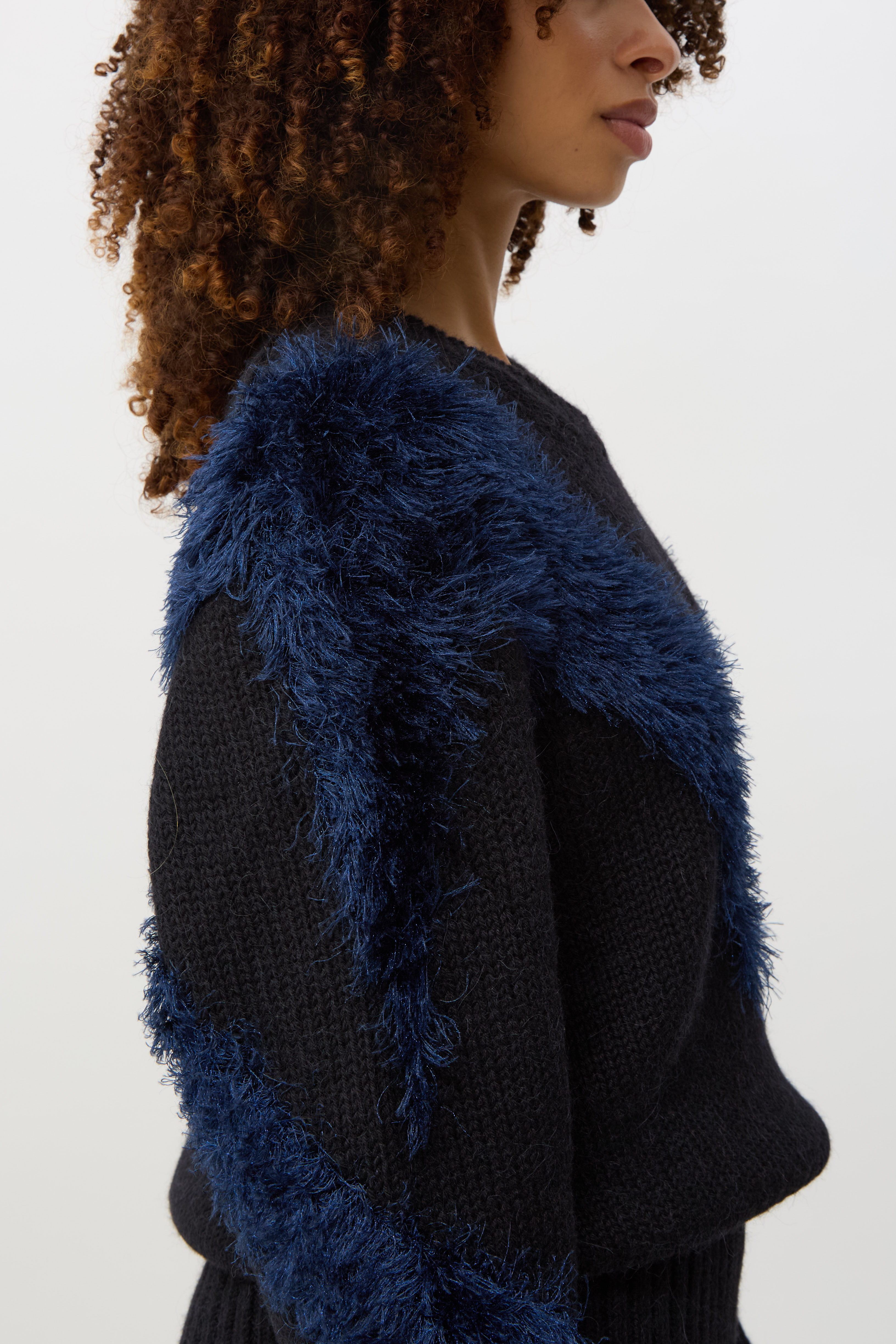 Black Swan x Deep Lake Blue Macaw Jumper