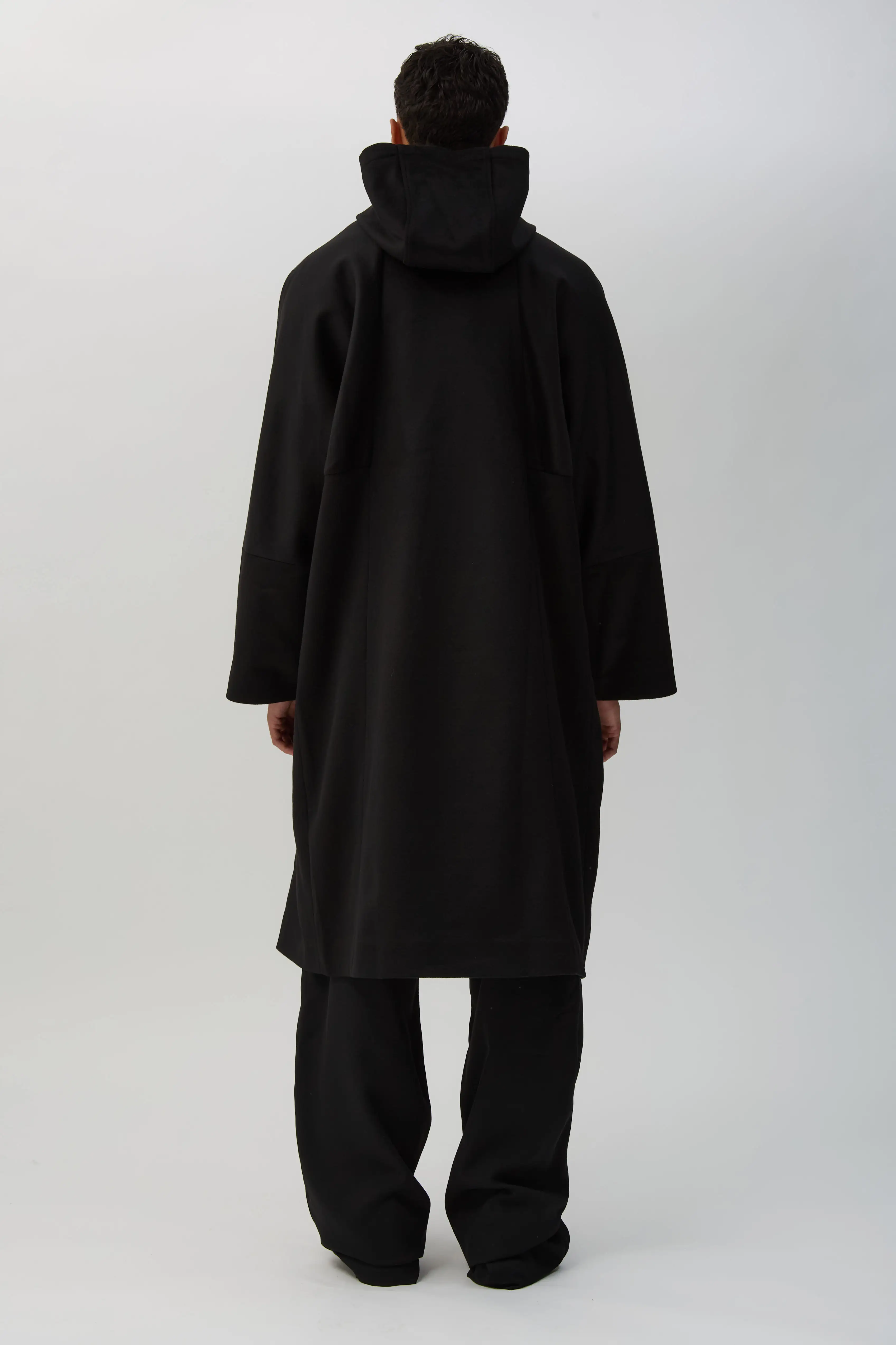 Obsidian Black Munno Hooded Coat