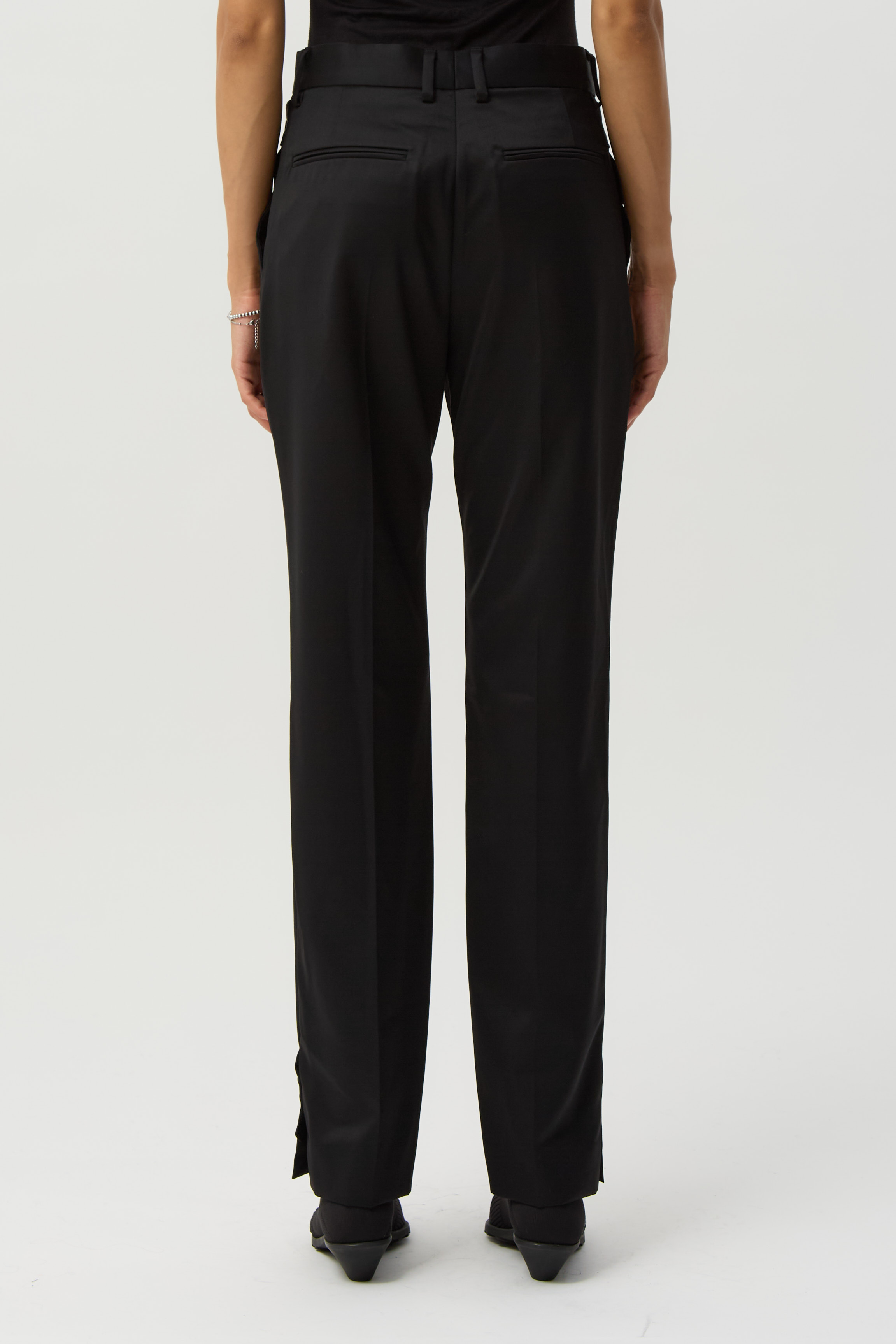 Jet Black Egret Tailored Trousers
