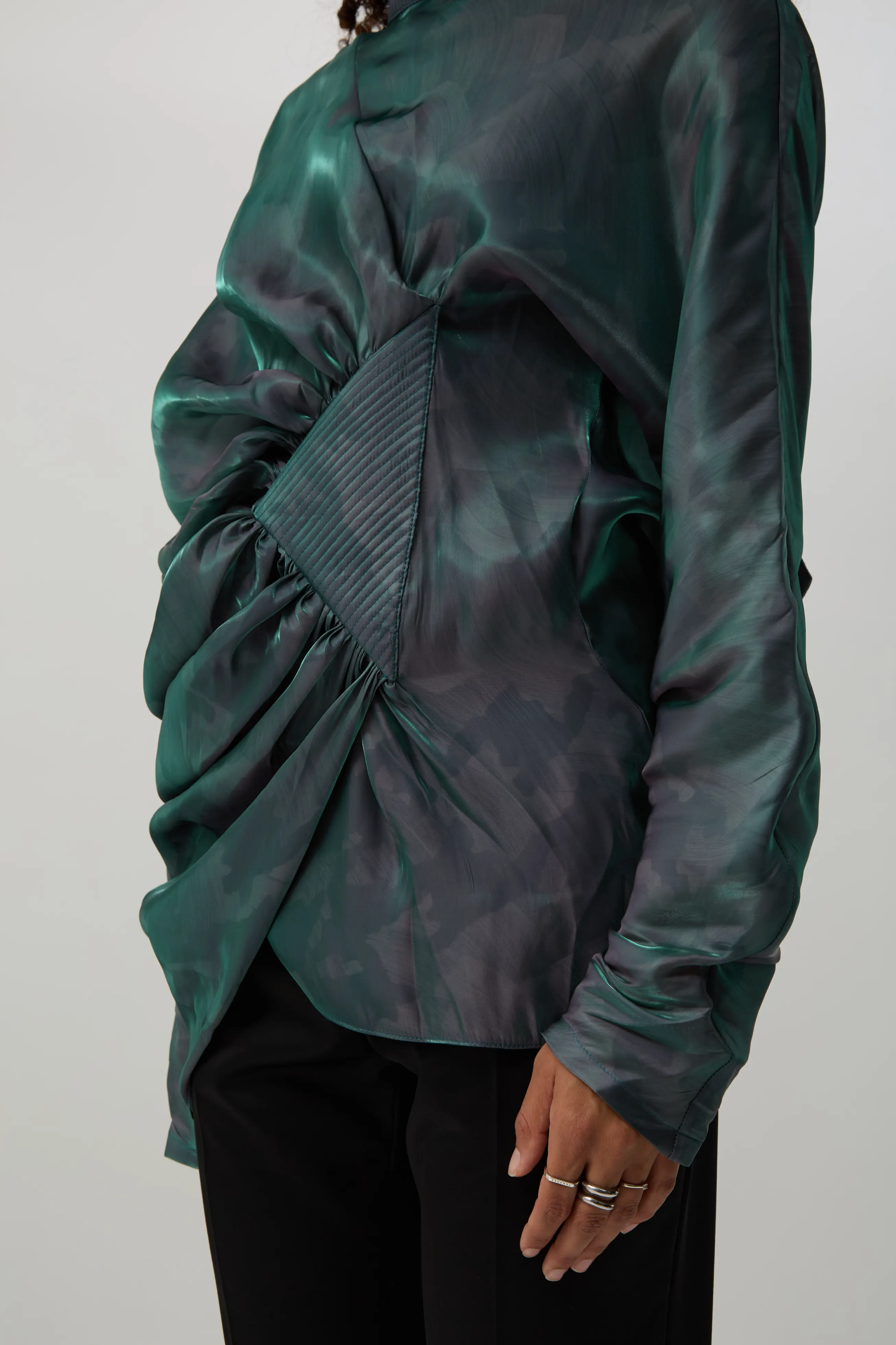 Cobalt Brush Jacana Blouse