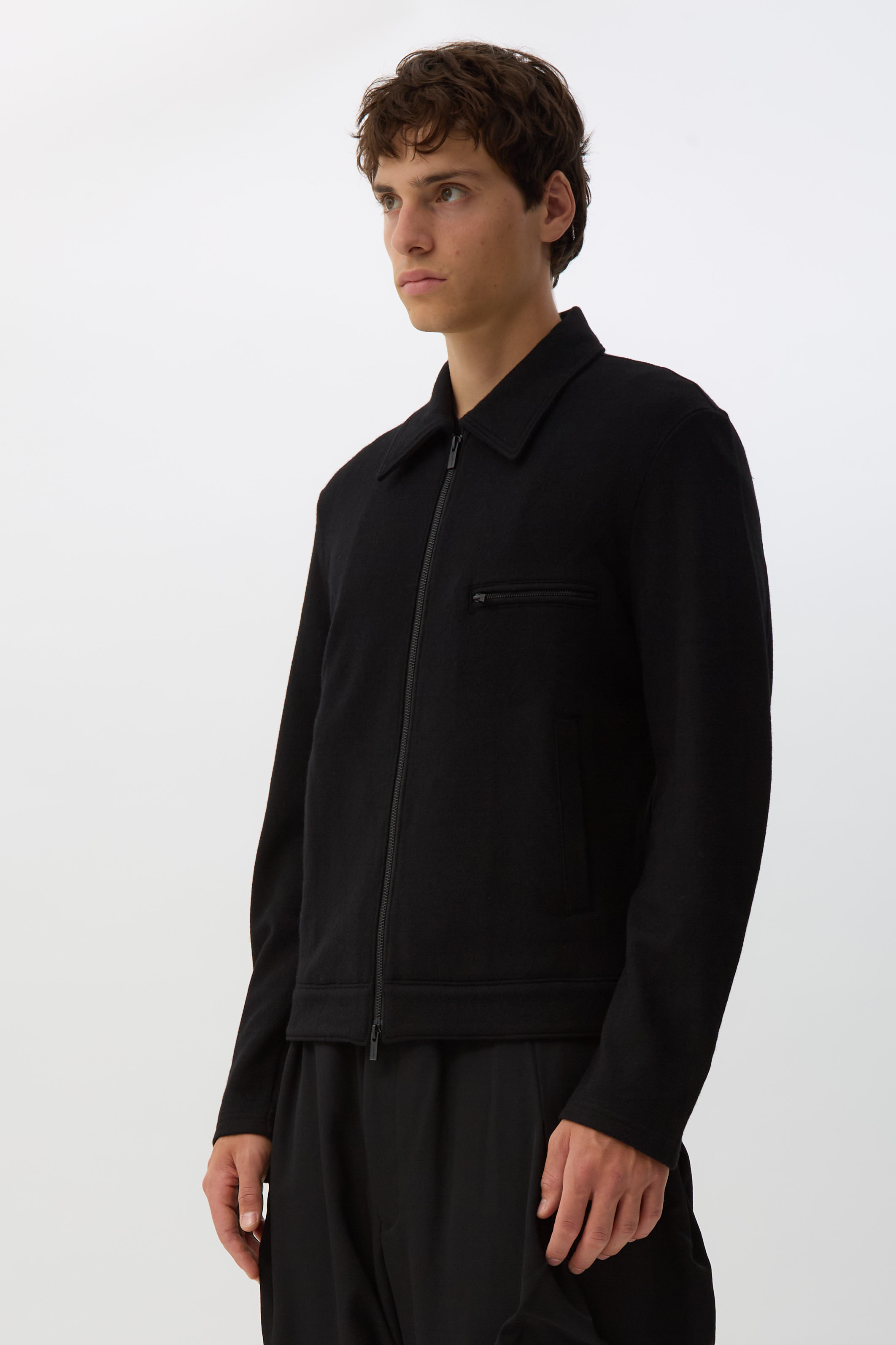Black Zip Blouson