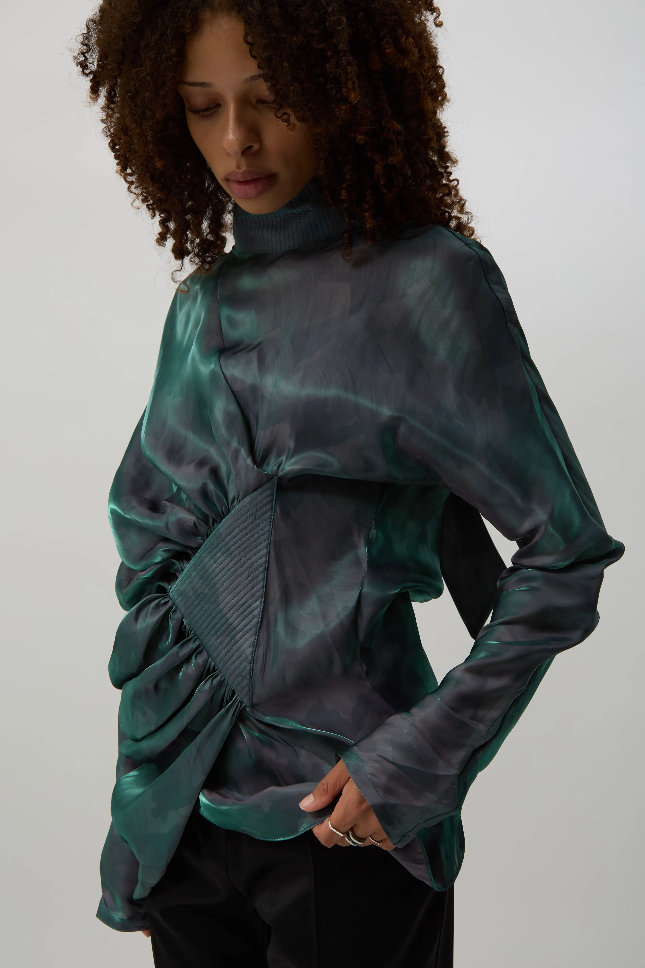 Cobalt Brush Jacana Blouse