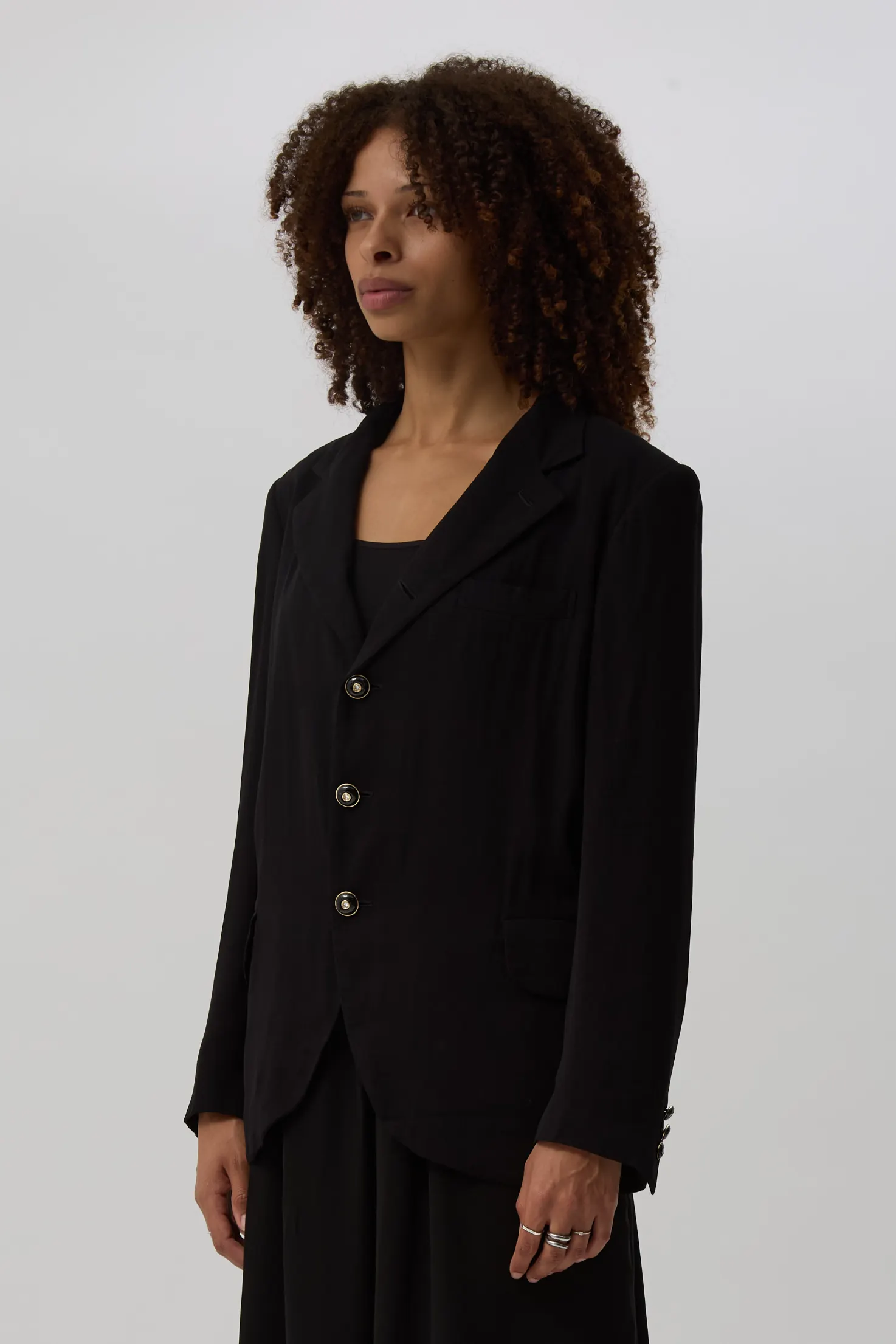 Black Classic Georgette Blazer