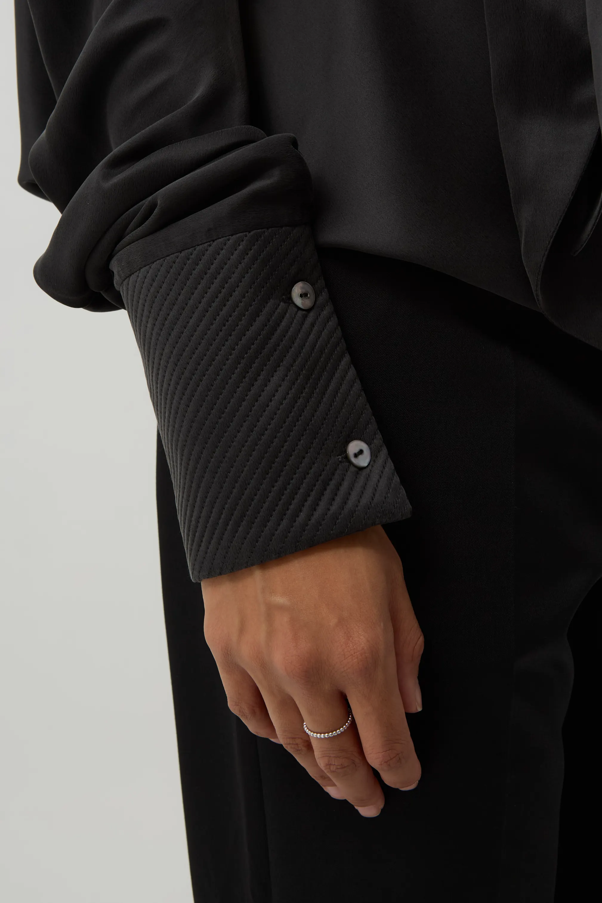 Sheen Black Evelyn Blouse