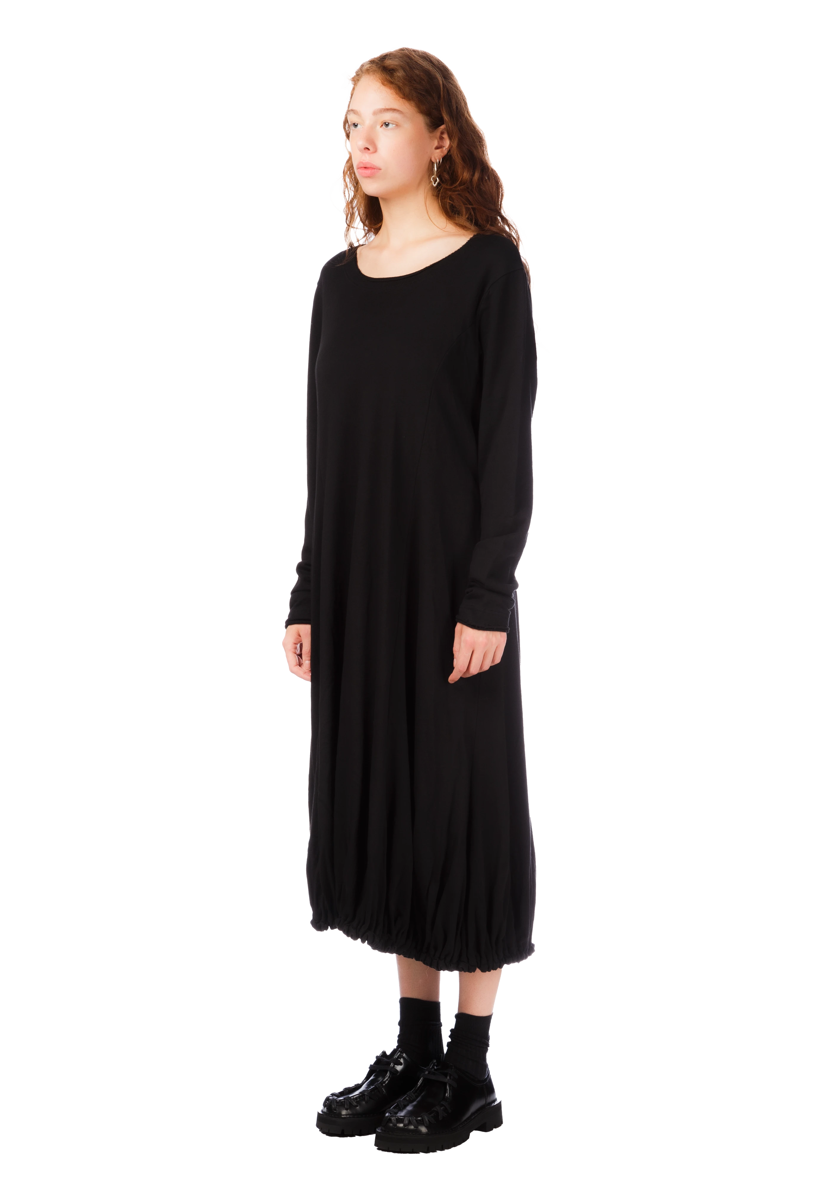 Black jersey midi dress with sleeves online