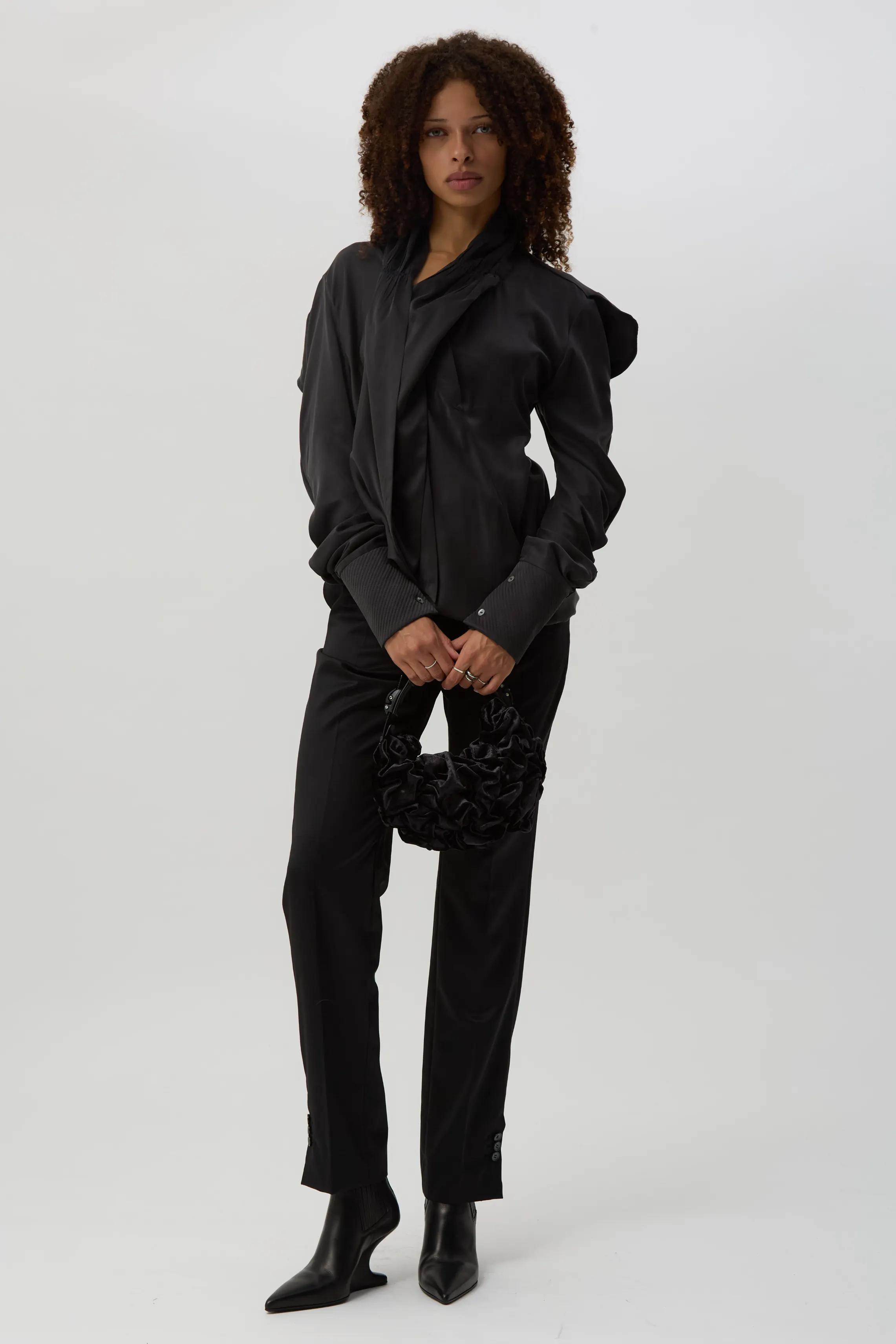 Sheen Black Evelyn Blouse