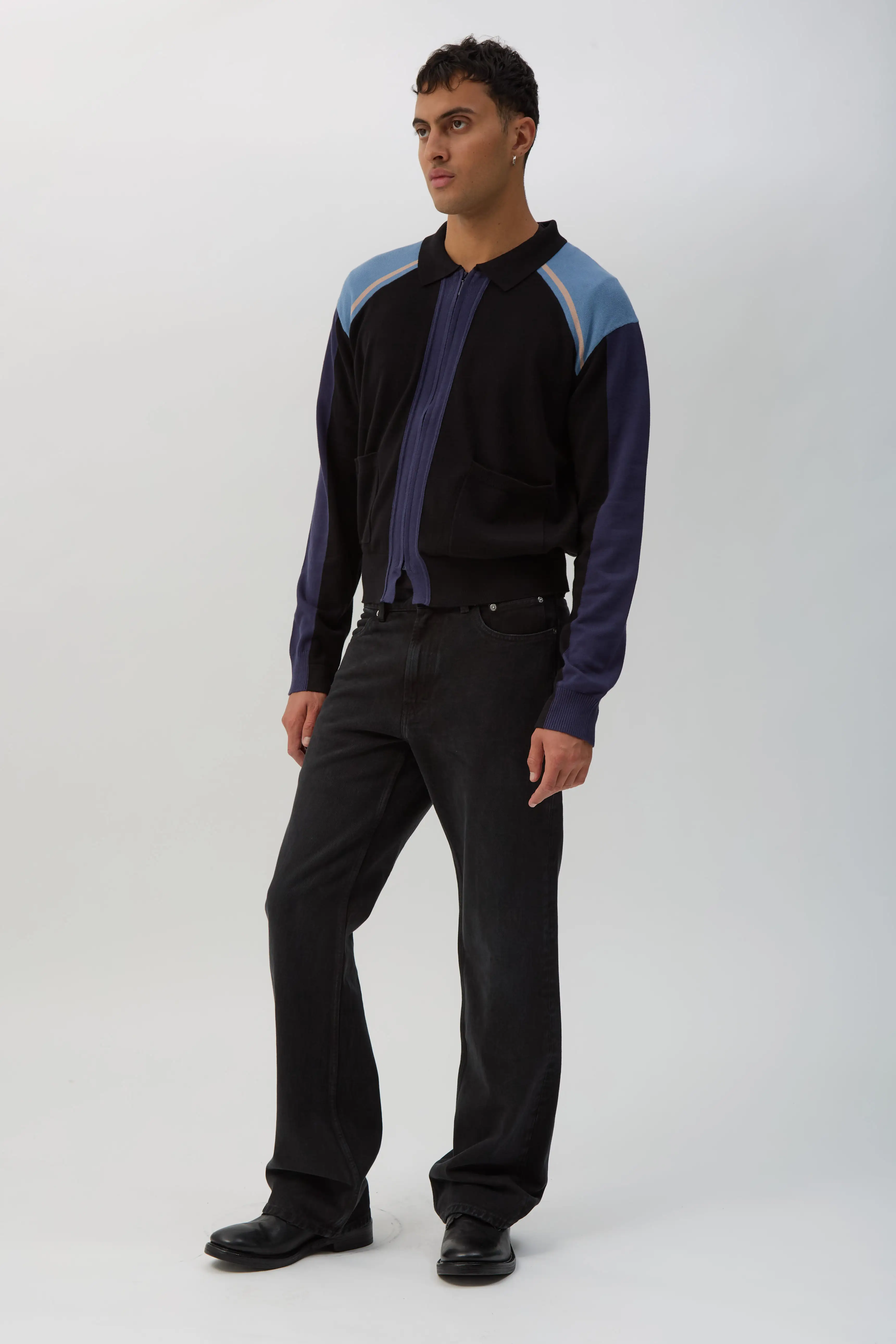 Phantom Black Munno Knit Cardigan