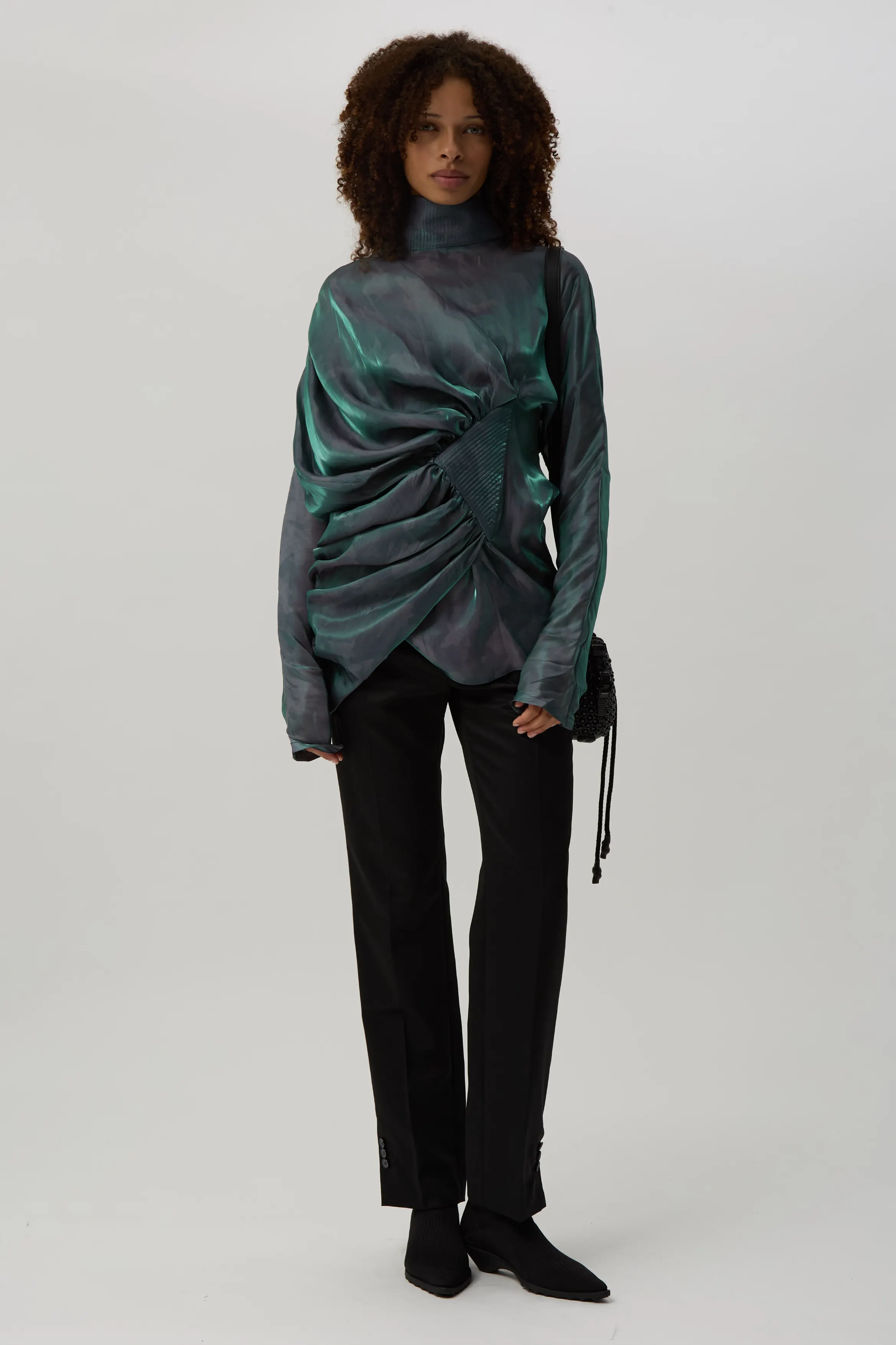Cobalt Brush Jacana Blouse