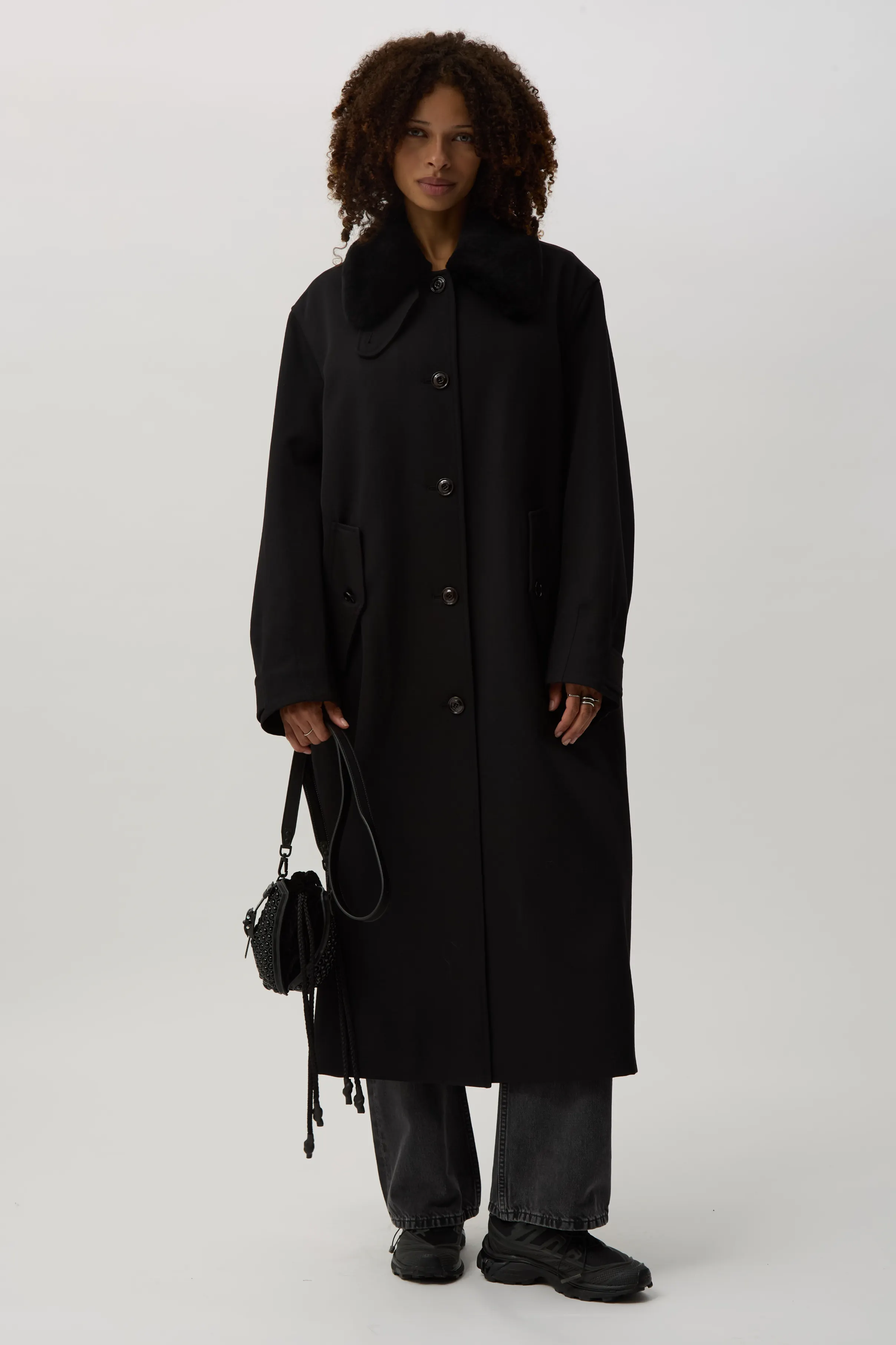 Coarse Black Tundra Coat