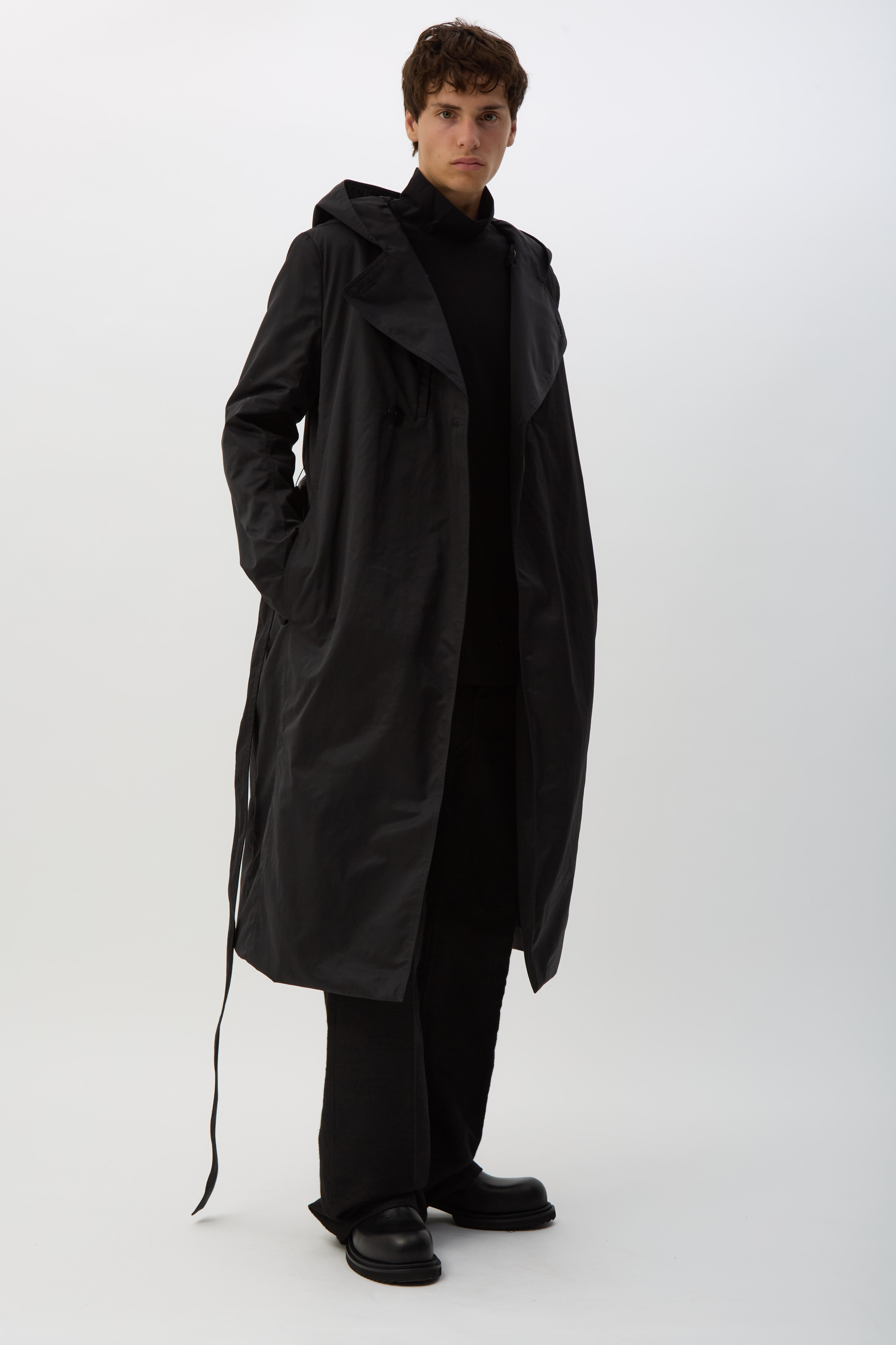 Black High Neck Long-Sleeve T
