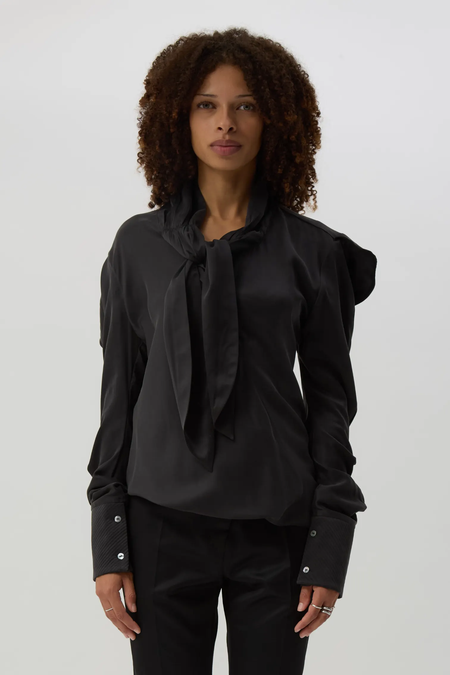 Sheen Black Evelyn Blouse