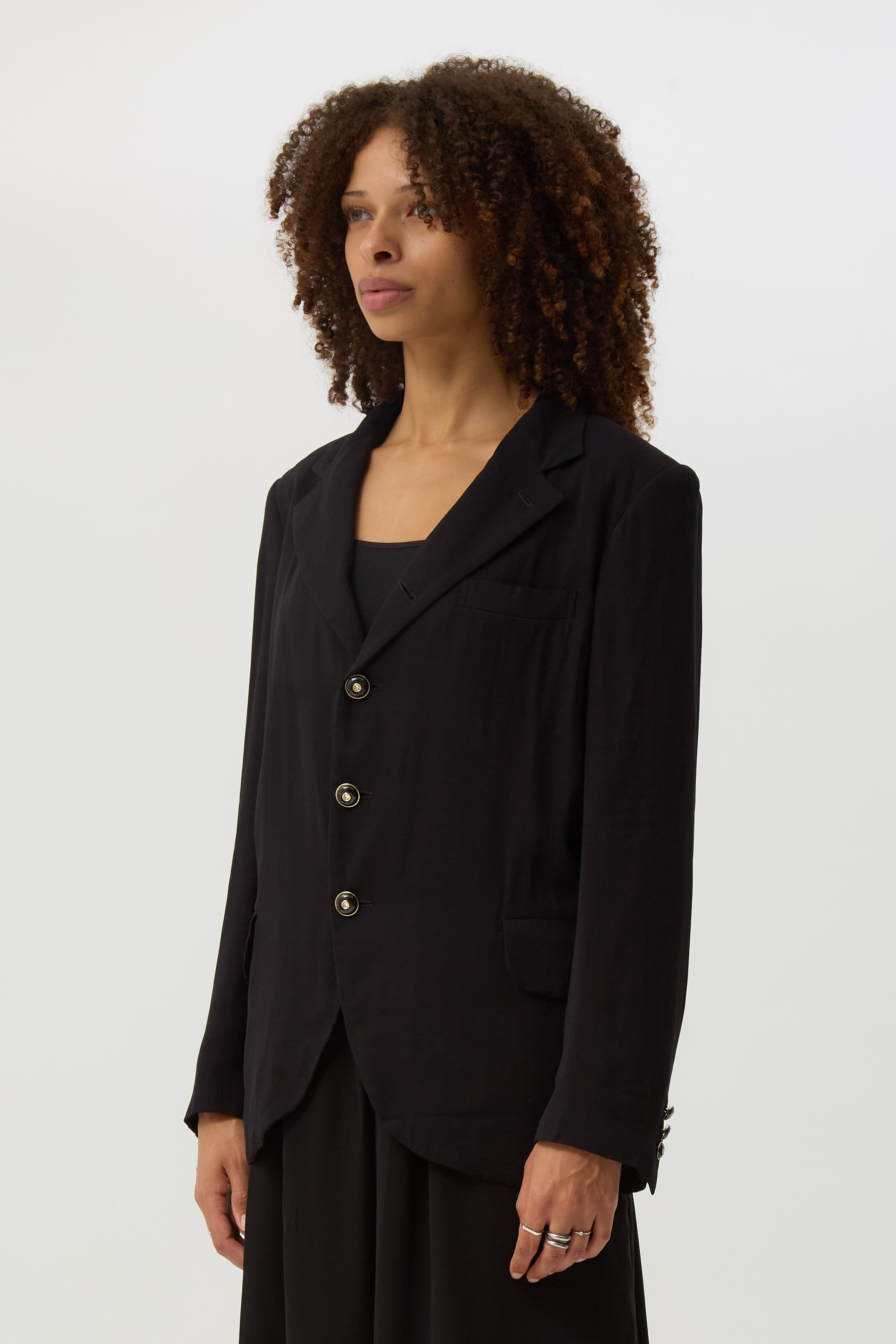Black Classic Georgette Blazer