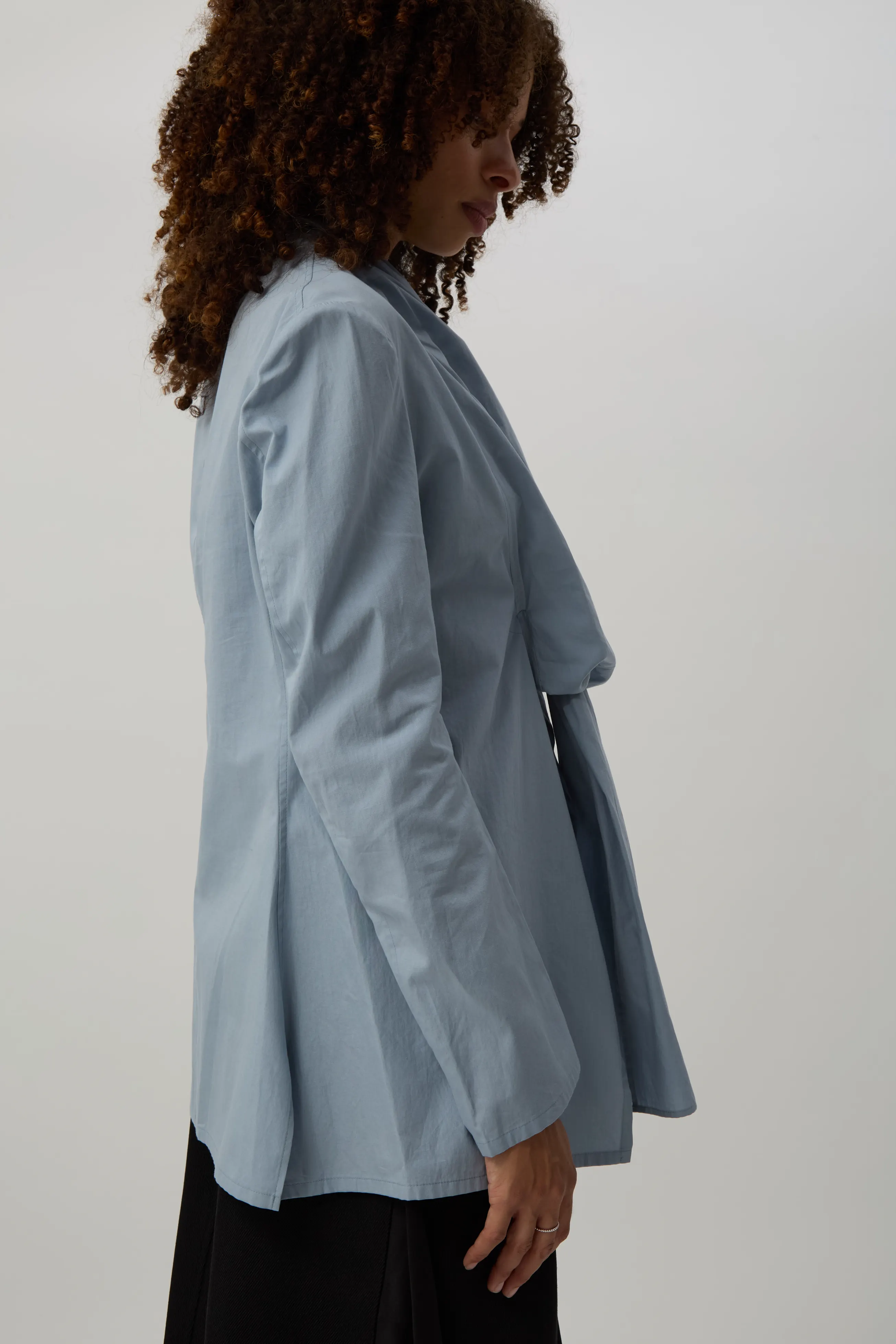 Blue Stole Detail Blouse