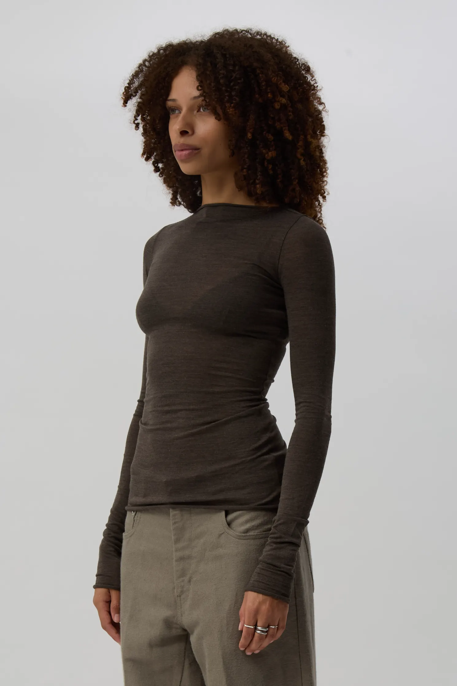 Dark Dust Knit Long-Sleeve T