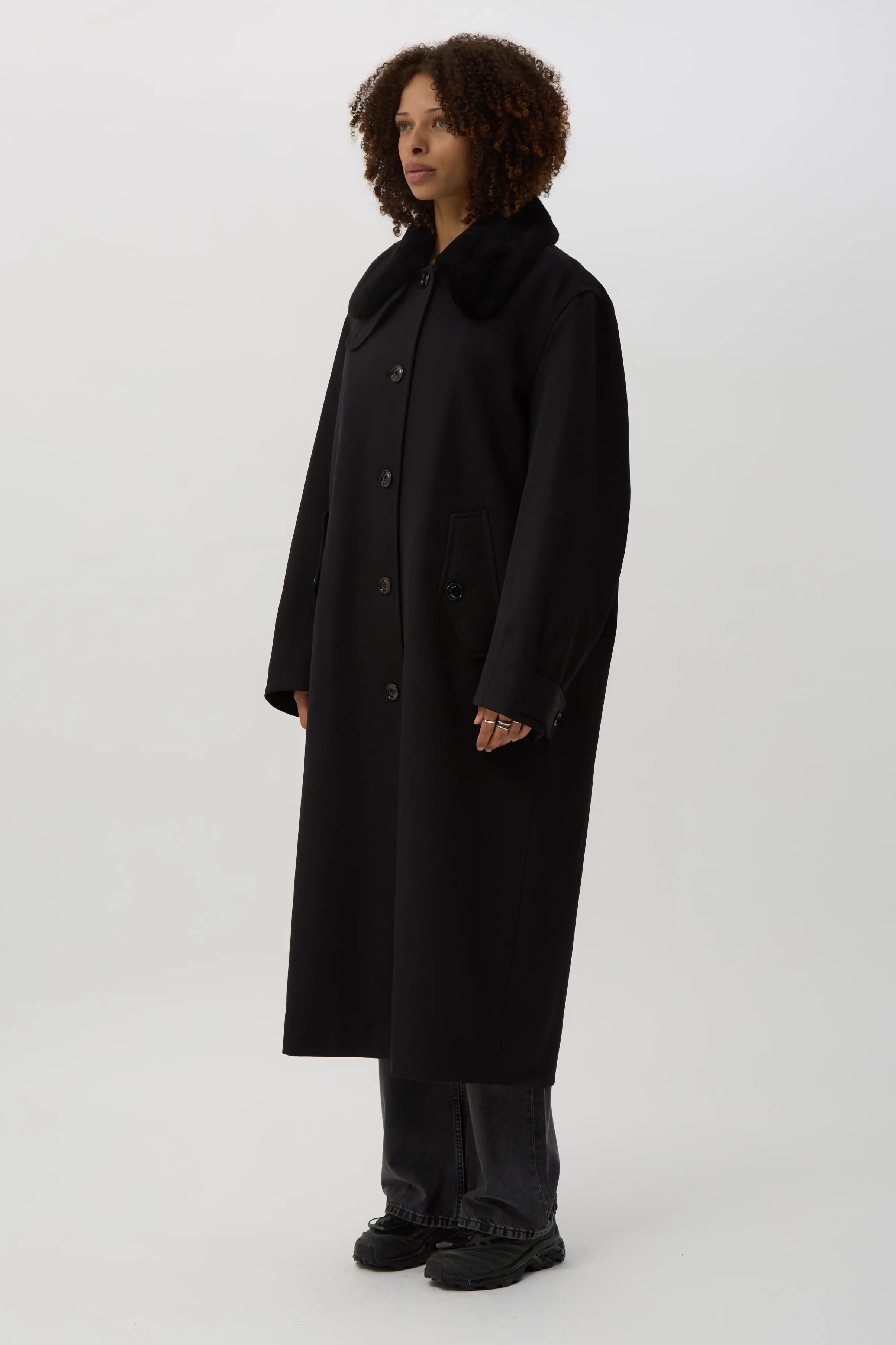 Coarse Black Tundra Coat