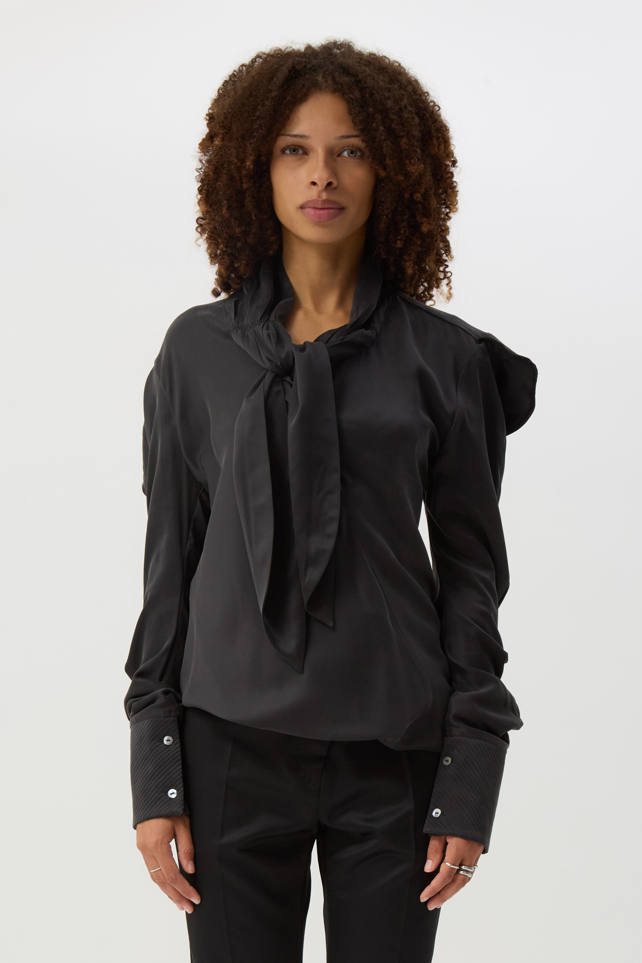 Sheen Black Evelyn Blouse