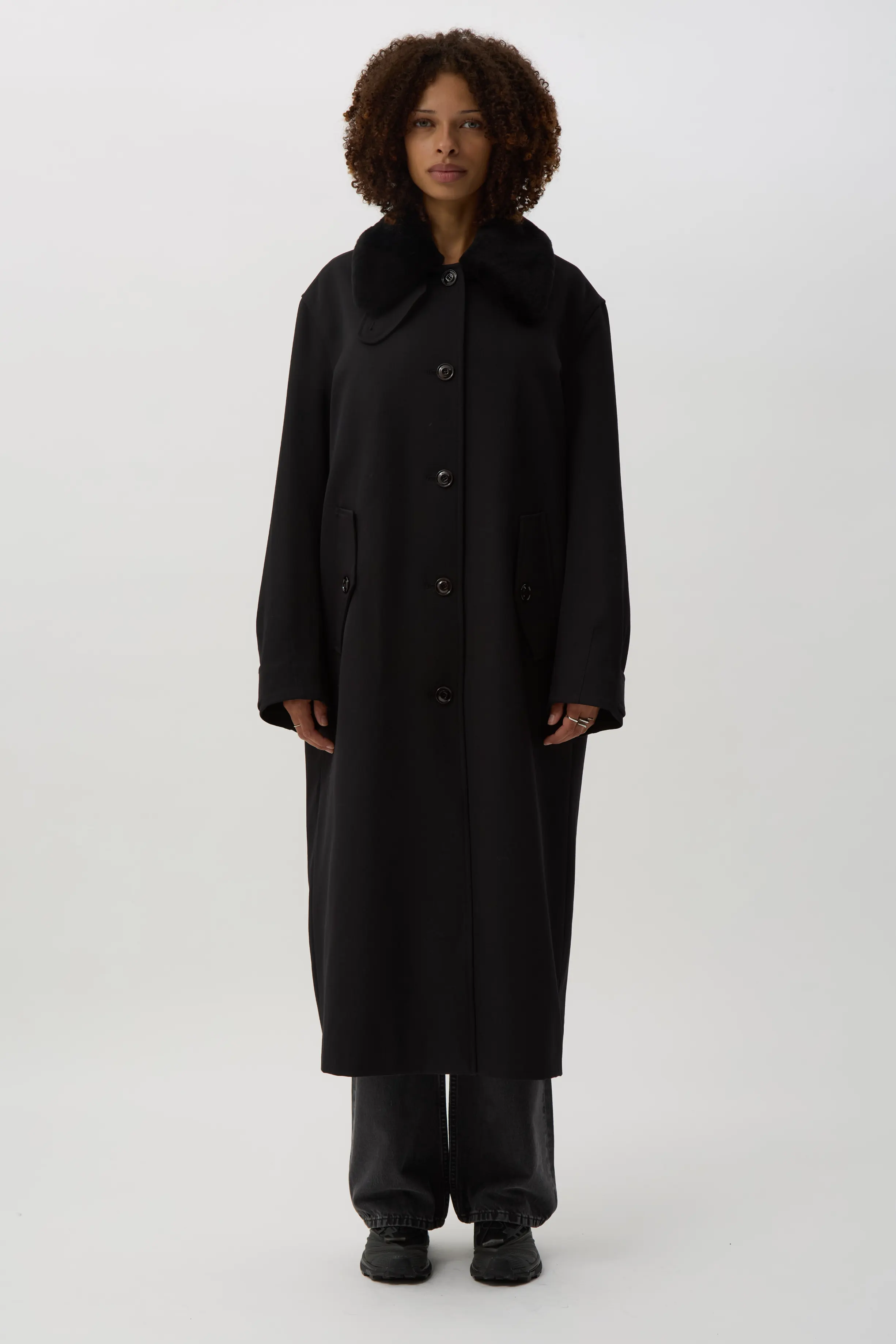 Coarse Black Tundra Coat