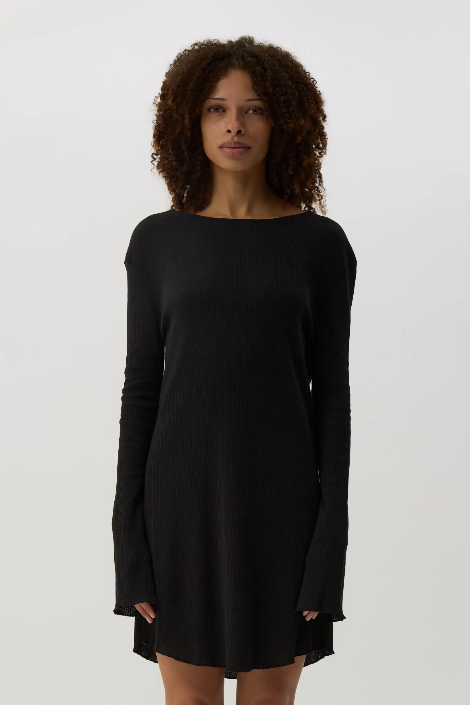Charred Shade Two Face Dress