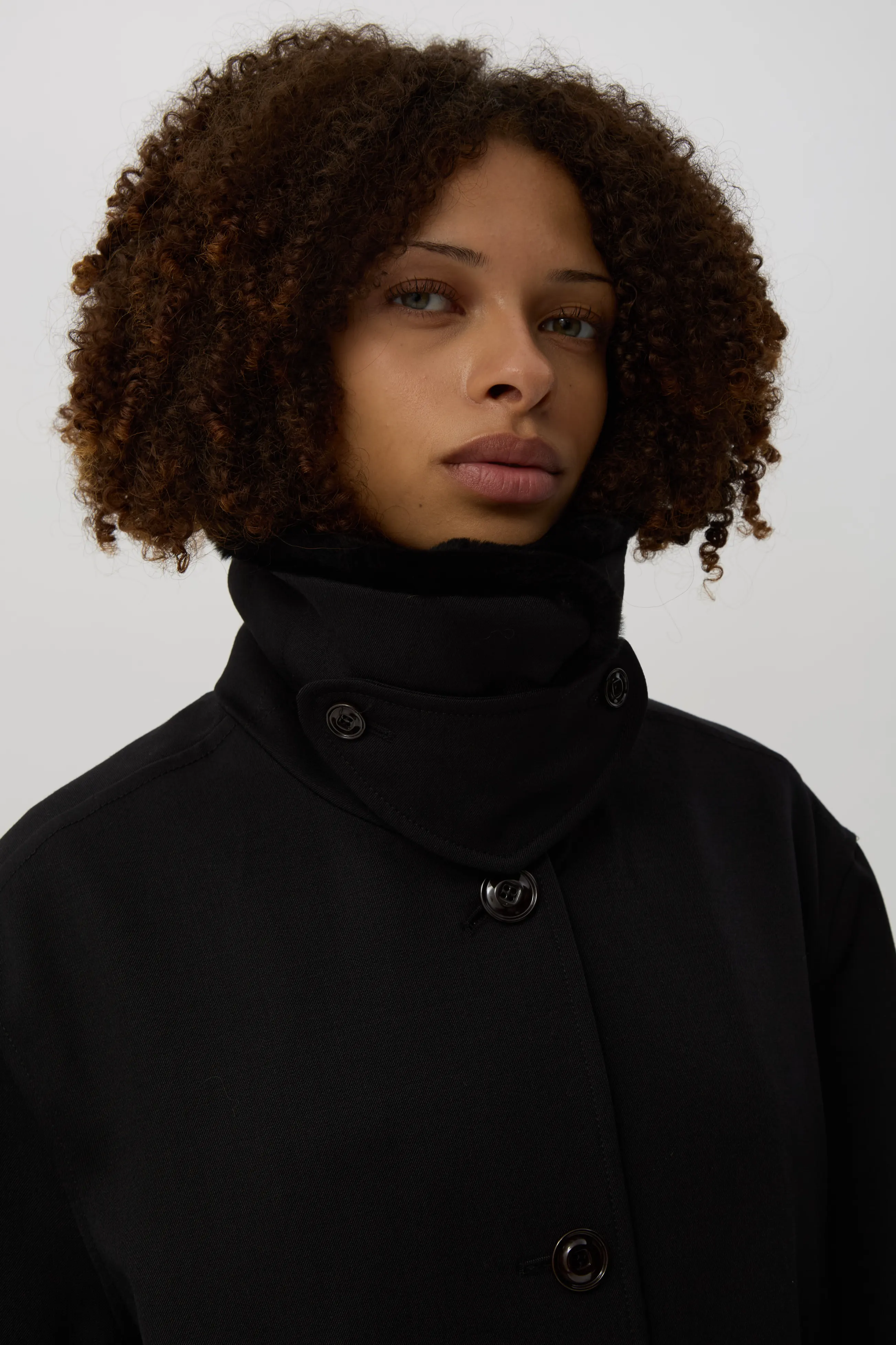 Coarse Black Tundra Coat