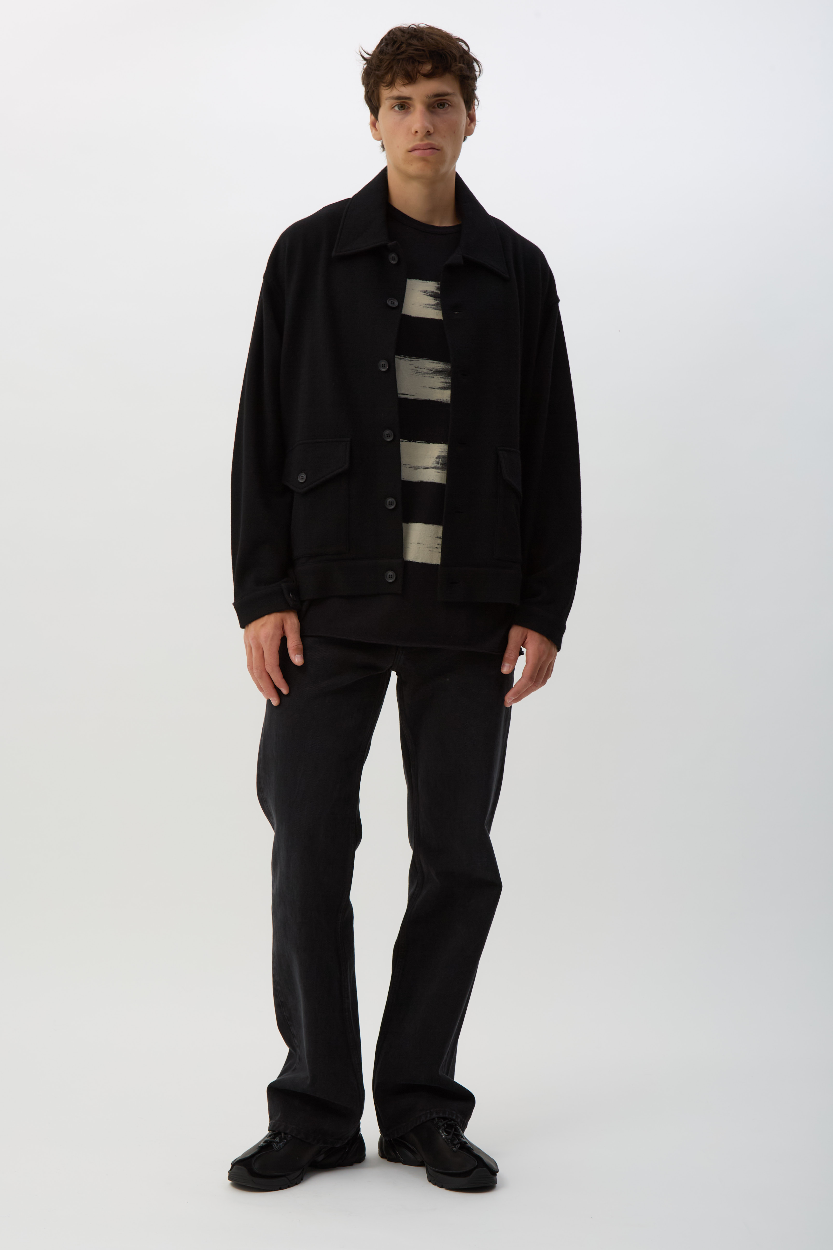Black Round Neck Short-Sleeve T