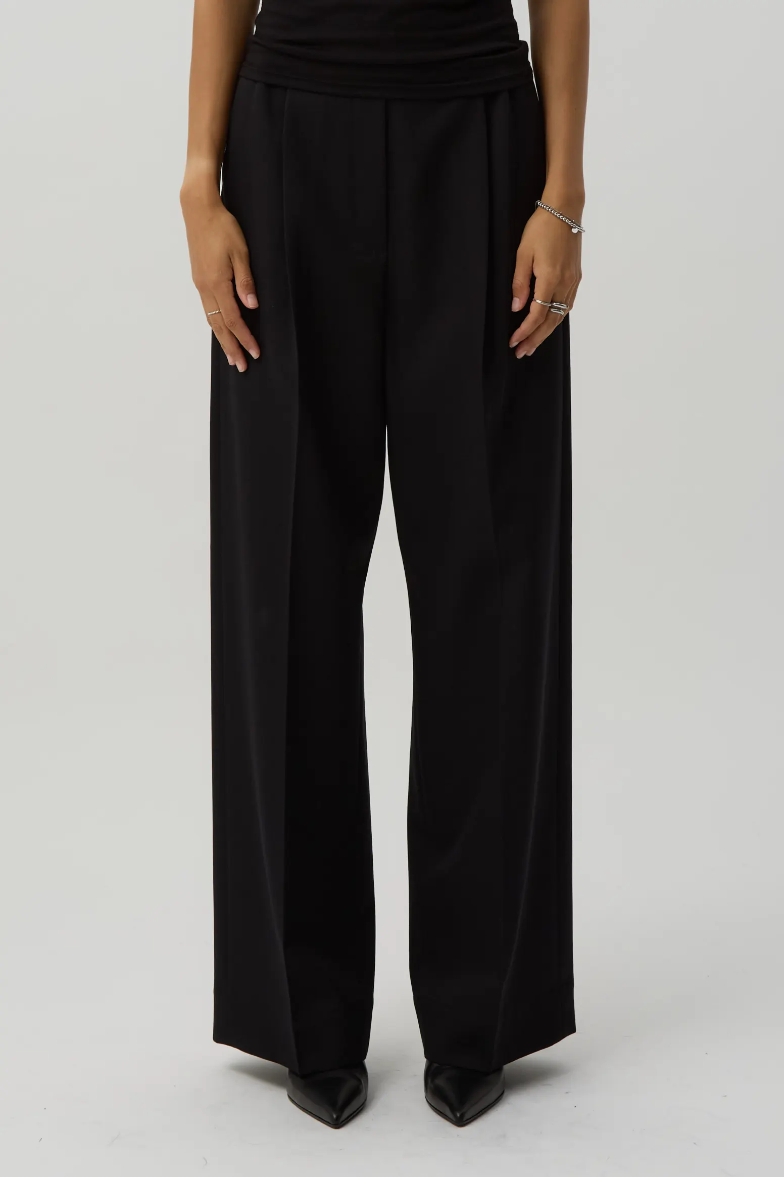 Coarse Black Norm Trouser