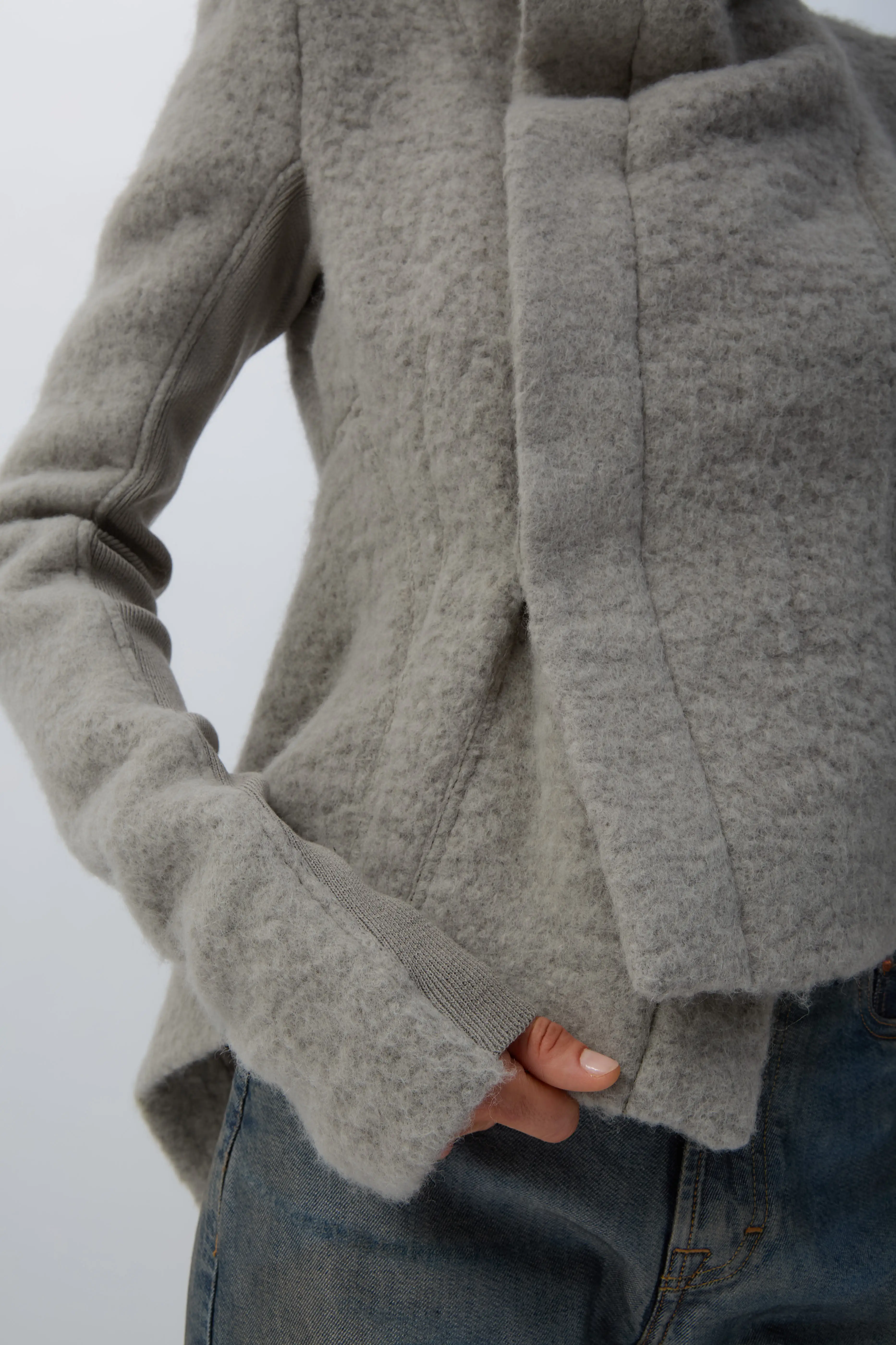 Dark Pearl Buttoned Naska Jacket