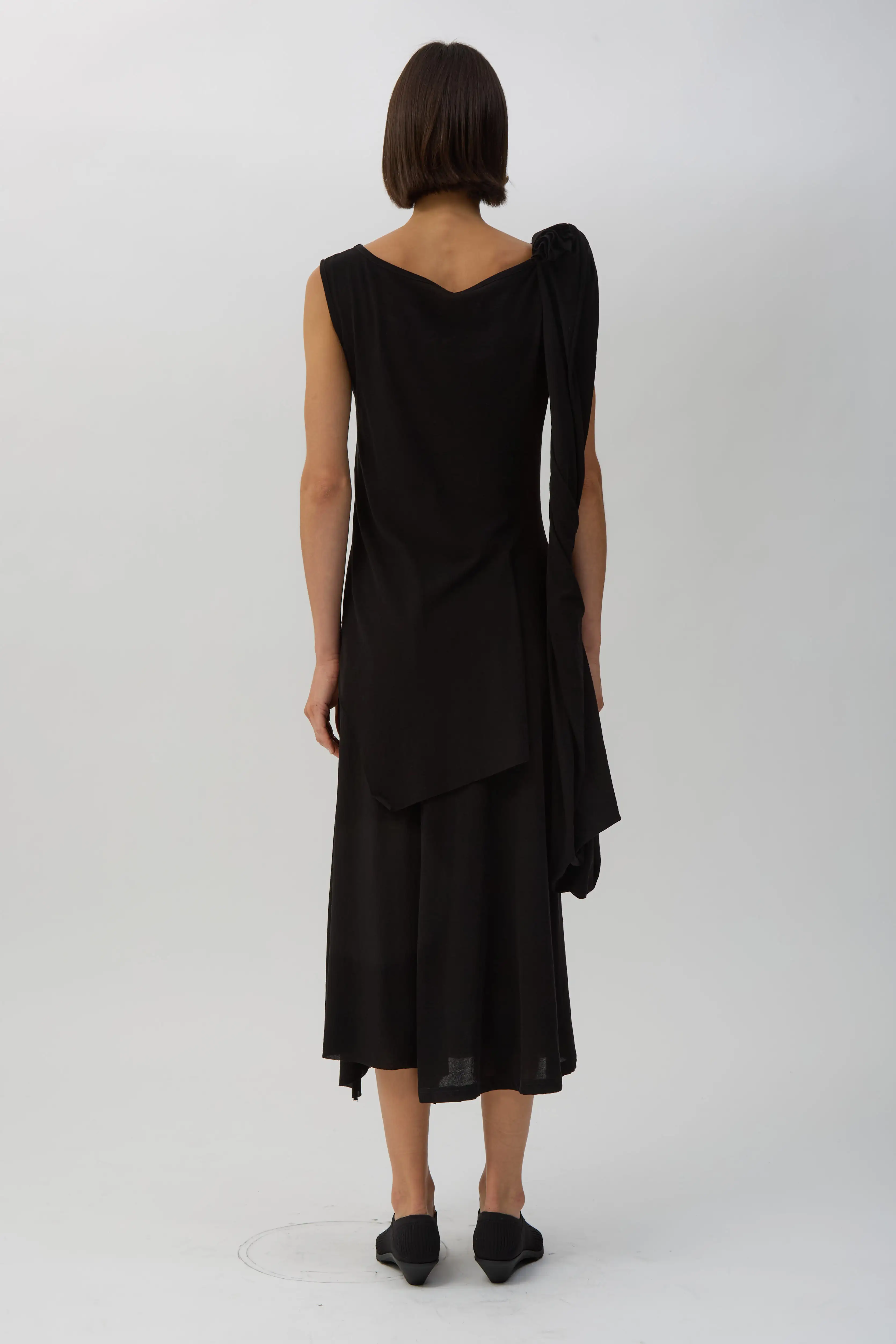 Black Draped Dress
