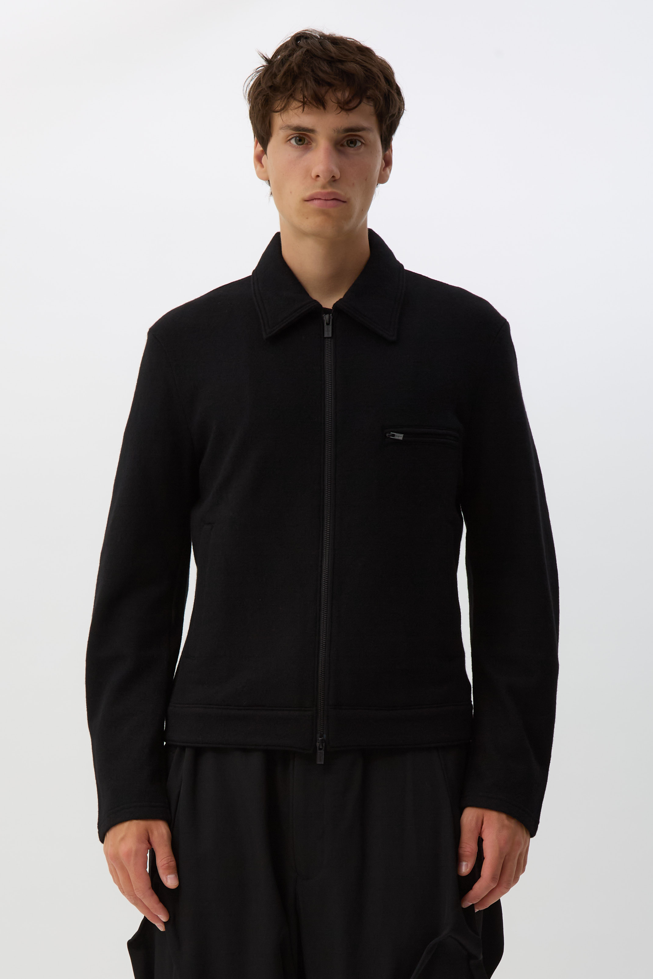 Black Zip Blouson