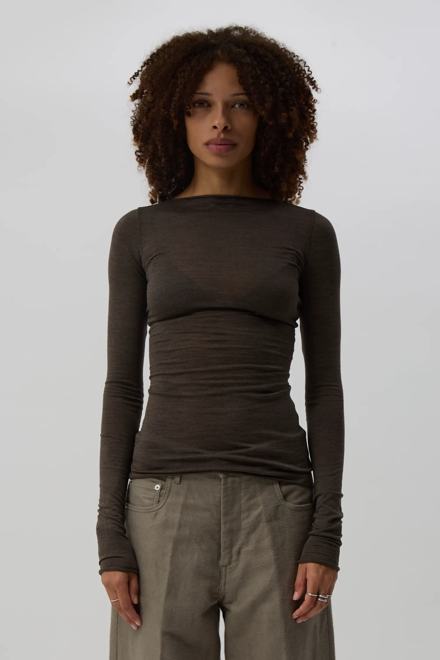 Dark Dust Knit Long-Sleeve T