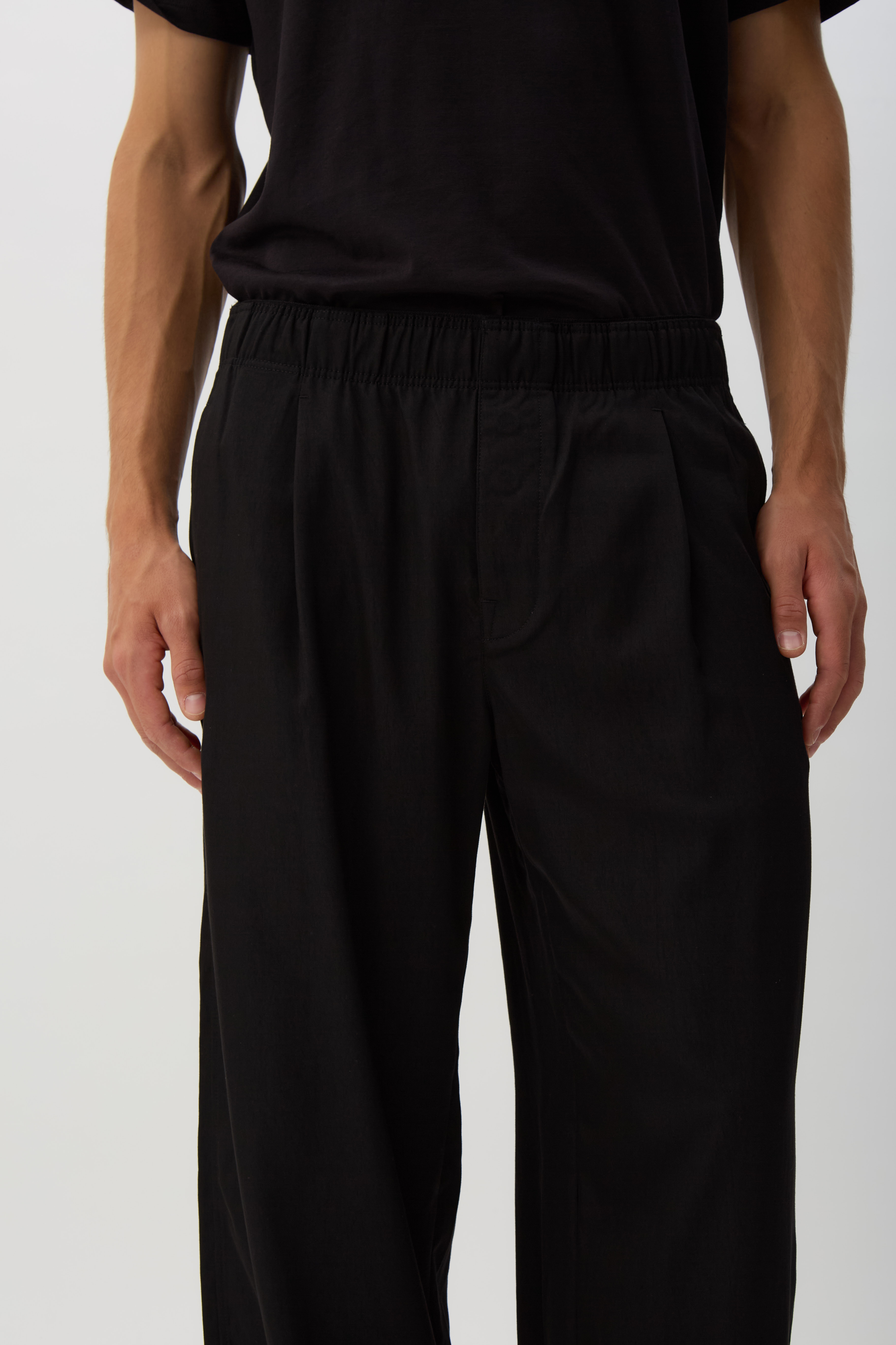 Crow Black Leisure Trousers